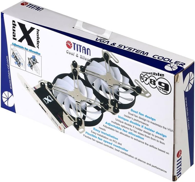 TITAN TTC-SC07TZ(RB) VGA hűtő 2x95mm ventilátorral fekete
