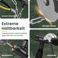 Titanker kerékpárlánc zár 2 kulccsal - fekete - 920 mm x 6 mm 4