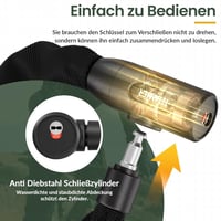 Titanker kerékpárlánc zár 2 kulccsal - fekete - 920 mm x 6 mm 3