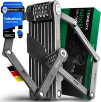 TITANLOCK Összecsukható Kerékpárzár Antitolvaj Kombinációs Biztonsági Lakat 1