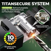 Skladací zámok na bicykel TITANLOCK s certifikáciou ART – nehrdzavejúci bezpečnostný zámok proti krádeži, rýchla montáž, úroveň ochrany 10/10 3
