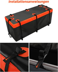 TITECK Vízálló Tetőbox Utazási Táska 60x26x24cm 630L Autóhátulra 7