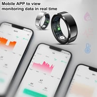 TITKBOW Okos Gyűrű Gesztus Vezérléssel, Fitness Tracker, Kalória Számláló, Vízálló IP68 6
