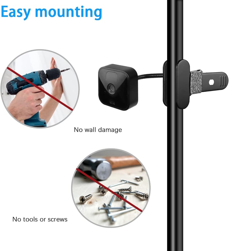 TIUIHU Rugalmas Klip Rögzítő Blink XT/XT2 Mini Outdoor Indoor Kamerához