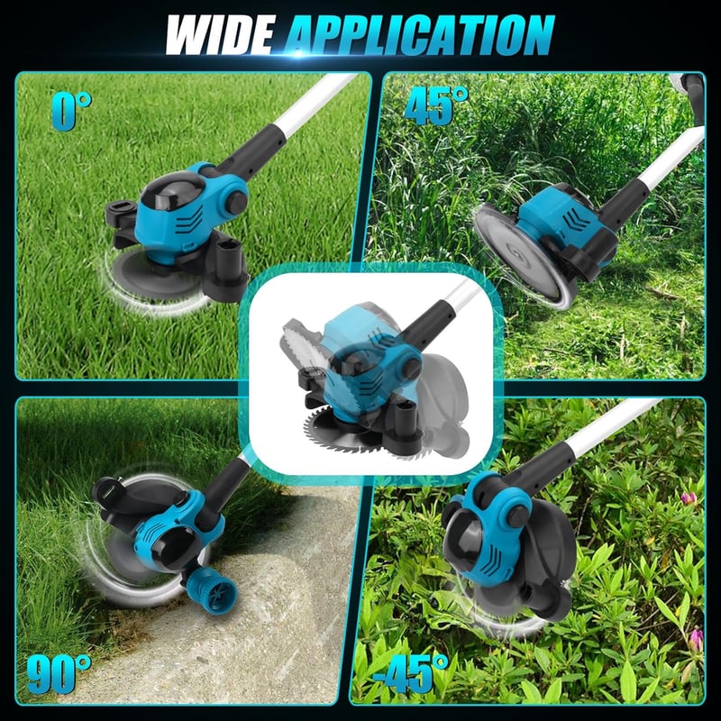 tivekeo 18V Akkus Fűnyíró 2x2000mAh Makita Kompatibilis Kefe Nélküli Motor