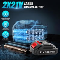 tivekeo 18V Akkus Fűnyíró 2x2000mAh Makita Kompatibilis Kefe Nélküli Motor 9