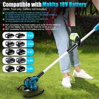 tivekeo 18V Akkus Fűnyíró 2x2000mAh Makita Kompatibilis Kefe Nélküli Motor 8