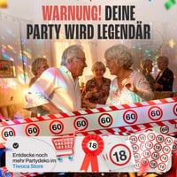 Decorațiune pentru a 18-a aniversare Tiwoca - Bandă de avertizare amuzantă, roșu-alb, cu indicatoare rutiere pentru băieți și fete 7