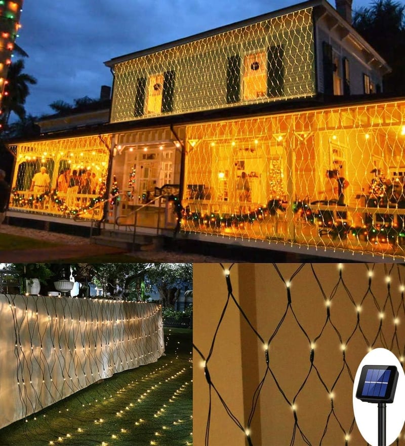 TIYUPA 200 LED-es hálózati fény 3x2m meleg fehér karácsonyfa dekoráció - Modern, White, Copper