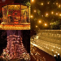 TIYUPA 200 LED-es hálózati fény 3x2m meleg fehér karácsonyfa dekoráció - Modern, White, Copper 7