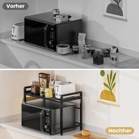 TJ.MOREE Mikrohullámú sütő állvány, 40-65cm-es bővíthető polc, konyhai tárolo 4