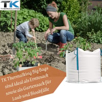 TK THERMALKING Big Bag zsák törmelékhez, fához, kerti hulladékhoz, homokhoz – 90x90x90 cm, 1000 kg teherbírás, 4 db 4