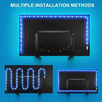 Bandă LED TK99SW 3 m, USB RGB cu control prin aplicație, sincronizare cu muzica, temporizator, luminozitate reglabilă, iluminare autoadezivă cu schimbare de culori pentru televizor, dormitor, petreceri 3