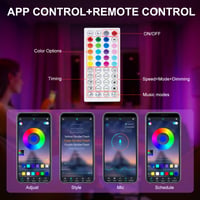Bandă LED TK99SW 3 m, USB RGB cu control prin aplicație, sincronizare cu muzica, temporizator, luminozitate reglabilă, iluminare autoadezivă cu schimbare de culori pentru televizor, dormitor, petreceri 6