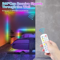 TK99SW RGBIC LED Szalag 2m - Applikációval és Távirányítóval Vezérelhető Háttérvilágítás 40-60 Colos TV-hez, USB LED Dekoráció Zenei Módokka 2
