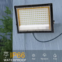 Vonkajší LED reflektor Tkdaksy 100 W, 6500 K studená biela, 10000 lm, vodoodolnosť IP66, 1,5 m kábel, pre záhradu, terasu, balkón, garáž, parkovisko 3