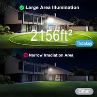 Vonkajší LED reflektor Tkdaksy 100 W, 6500 K studená biela, 10000 lm, vodoodolnosť IP66, 1,5 m kábel, pre záhradu, terasu, balkón, garáž, parkovisko 4