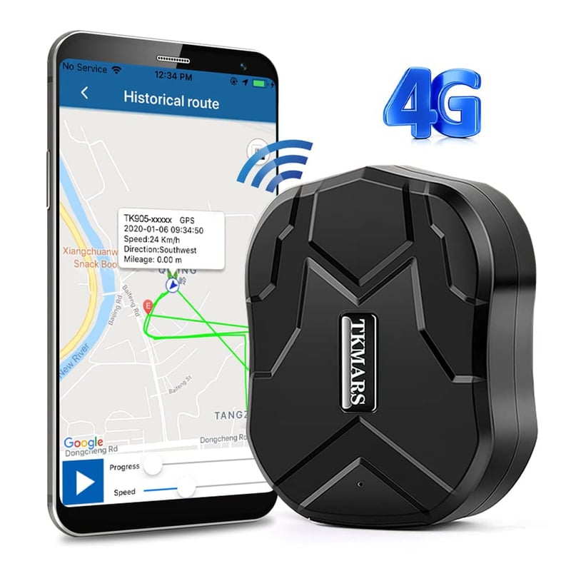 GPS lokátor TKMARS 4G pre autá s 10 000 mAh batériou, 160-dňová pohotovostná doba, silný magnet, vodotesný, sledovanie v reálnom čase, bez predplatného