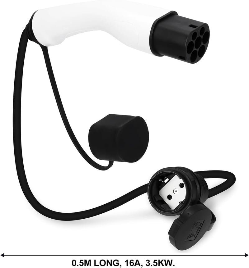 TKSE Type 2 Schuko Adapter Elektromos Autó Töltéshez IEC 62196