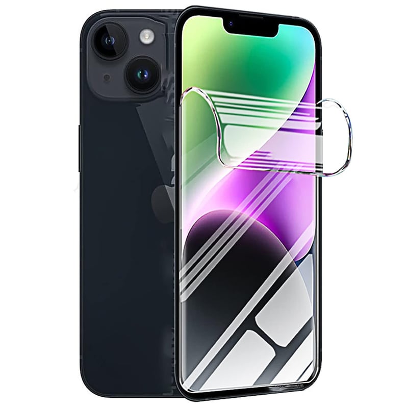 2 ks Hydrogélová ochranná fólia na displej pre iPhone 14 / iPhone 13 / 13 Pro (6,1 palca) priehľadná mäkká TPU ochranná fólia, nie tvrdené sklo
