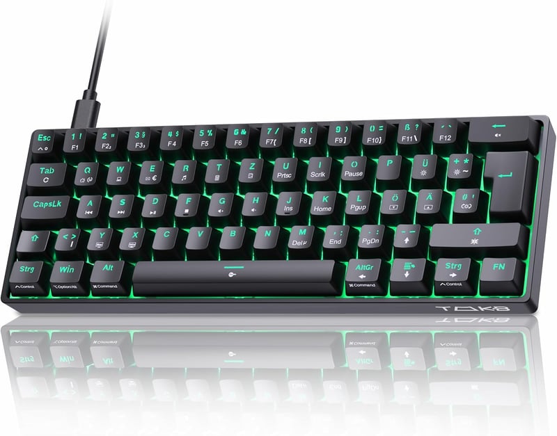 TMKB T61SE Gaming Mechanikus Billentyűzet Német QWERTZ Kék Switch