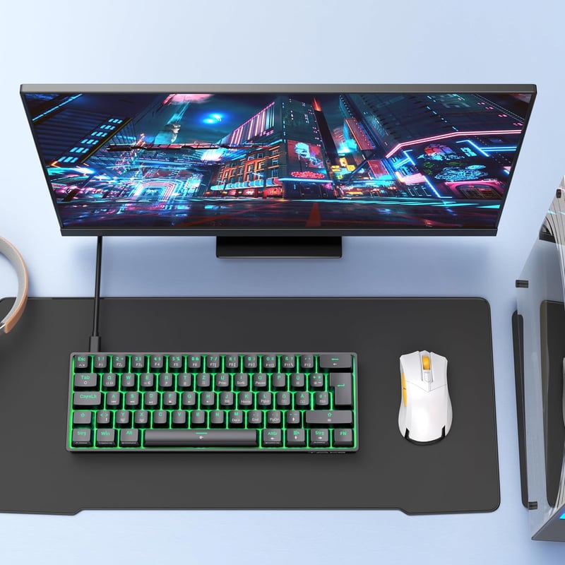 TMKB T61SE Gaming Mechanikus Billentyűzet Német QWERTZ Kék Switch