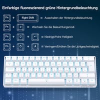 TMKB T61SE Gaming Mechanikus Billentyűzet Piros Switch Fehér QWERTZ 4