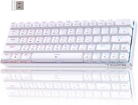 TMKB T63 Mechanikus Gamer Billentyűzet - Vezeték Nélküli, Kék Kapcsolókkal, Bluetooth, 2.4G, Fehér, Többmódú Csatlakozás 1