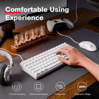 TMKB T84SE Mechanikus Gamer Billentyűzet 84 Gomb Piros Switch LED Fehér 5