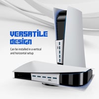 TNP USB Hub 3.1 PlayStation 5 Konzolhoz - Fehér Bővítő Adapter 4 USB + 1 Gyorstöltő + 1 USB-C Porttal - PS5 Dualsense Kompatibilis Elosztó 5