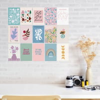 TNSLAND Set estetskih dekorativnih postera od 50 komada, set zidnog kolaža u boho stilu, vintage kolekcija fotografija za spavaću sobu, VSCO zidna dekoracija 5