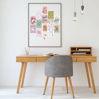 TNSLAND Set estetskih dekorativnih postera od 50 komada, set zidnog kolaža u boho stilu, vintage kolekcija fotografija za spavaću sobu, VSCO zidna dekoracija 4