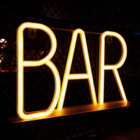 TNSLAND LED natpis BAR, toplo bijelo svjetlo, neonska svjetleća ploča na USB i baterije, zidna dekoracija za bar i prostoriju za zabavu 1