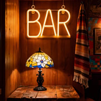 TNSLAND LED natpis BAR, toplo bijelo svjetlo, neonska svjetleća ploča na USB i baterije, zidna dekoracija za bar i prostoriju za zabavu 7