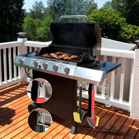 TNTOR Grillkefe Gőztisztítóval, Rozsdamentes Acél Spatulával és Hosszú Szigetelt Nyéllel 9