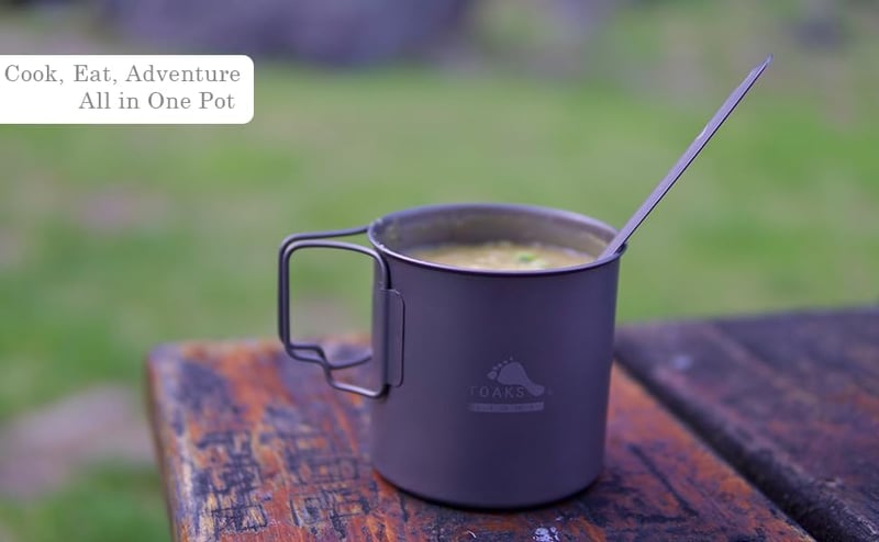 TOAKS Titán Kemping Edény Csésze Tál 375-900ml Könnyű Outdoor Piknik Túra