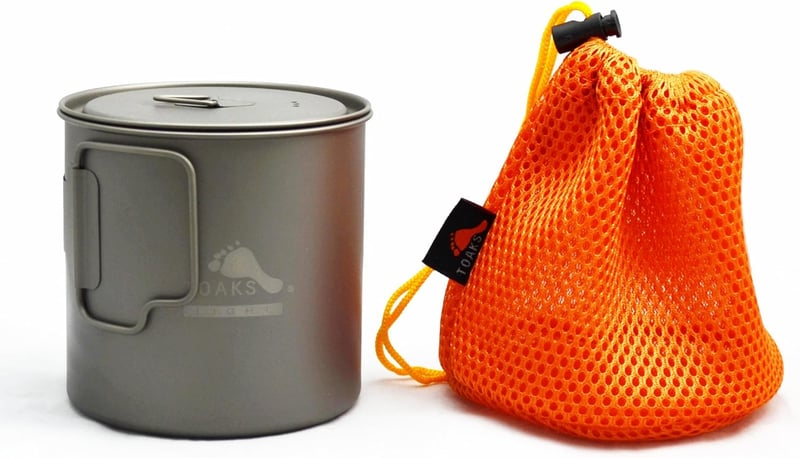 TOAKS Titán Kemping Edény Csésze Tál 375-900ml Könnyű Outdoor Piknik Túra