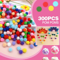 TOAOB 300db 10mm Pom Pom Craft Szett Vegyes Színes Puha Dekorációs Golyók DIY Kézimunkához 3