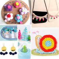 TOAOB 300db 10mm Pom Pom Craft Szett Vegyes Színes Puha Dekorációs Golyók DIY Kézimunkához 7