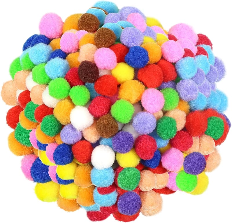 TOAOB 300db 10mm Pom Pom Craft Szett Vegyes Színes Puha Dekorációs Golyók DIY Kézimunkához