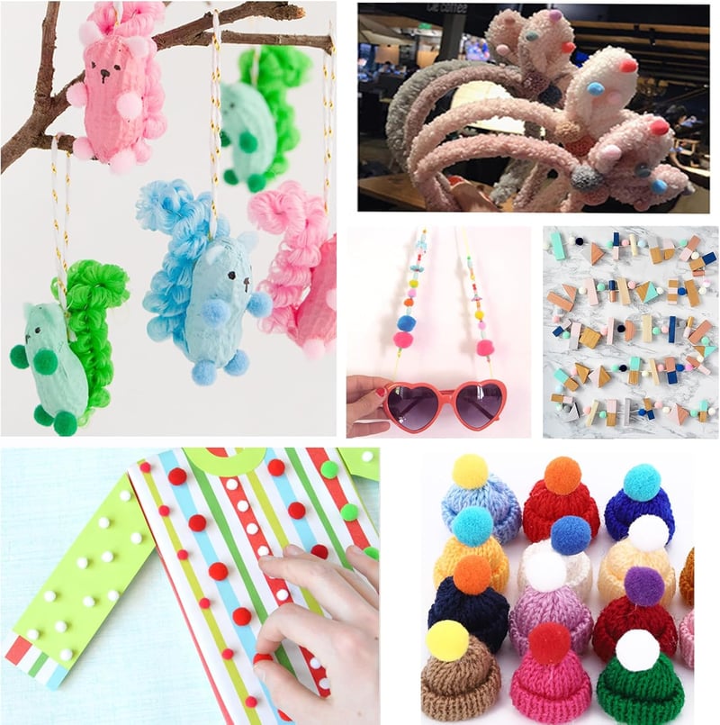 TOAOB 300db 10mm Pom Pom Craft Szett Vegyes Színes Puha Dekorációs Golyók DIY Kézimunkához