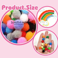 TOAOB 300db 10mm Pom Pom Craft Szett Vegyes Színes Puha Dekorációs Golyók DIY Kézimunkához 2
