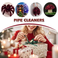 TOAOB 400 db Borvörös Pfeifenputzer Drótszár Kézműves Készlet - 6 mm x 300 mm Chenille Dróthuzal DIY Dekorációhoz 5