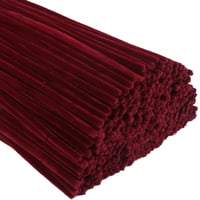 TOAOB 400 db Borvörös Pfeifenputzer Drótszár Kézműves Készlet - 6 mm x 300 mm Chenille Dróthuzal DIY Dekorációhoz 1