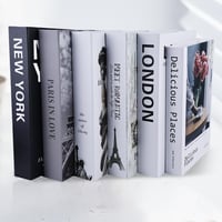 TOATELU 6 darabos dekoratív könyv szett, modern keményfedeles könyvek otthonhoz, polcra, asztalra 3