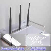 TOATELU Univerzális Fali Tartó Routerekhez - Alumínium Polc TV Box, Set-Top Box, Mini PC Számára - Hűtőnyílásokkal Ellátott Minimál Stílusú  4