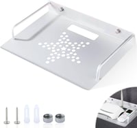 TOATELU Univerzális Fali Tartó Routerekhez - Alumínium Polc TV Box, Set-Top Box, Mini PC Számára - Hűtőnyílásokkal Ellátott Minimál Stílusú  1