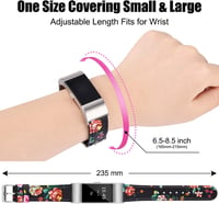 Tobfit Valódi Bőr Szíj Fitbit Charge 2 Okosórához - Klasszikus Csereszíj Fém Csatlakozóval, Tartós Karpánt 2