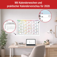 Calendar de perete TOBJA A2 2027 UE format peisaj – Prezentare generală pe 14 luni | Calendar anual color cu câmpuri mari | Calendar de perete pentru birou și home office 5