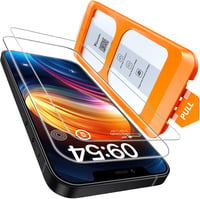 TOCOL iPhone 12 edzett üveg képernyővédő 2db, 9H keménység, buborékmentesítő - iPhone 12 / 12 Pro, Protective glass 1